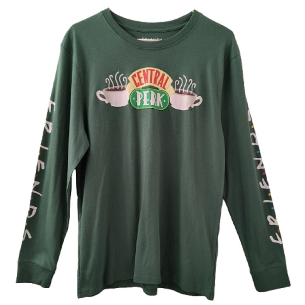 Vintage Y2K "FRIENDS Central Perk" Long-Sleeve T-Shirt - Medium